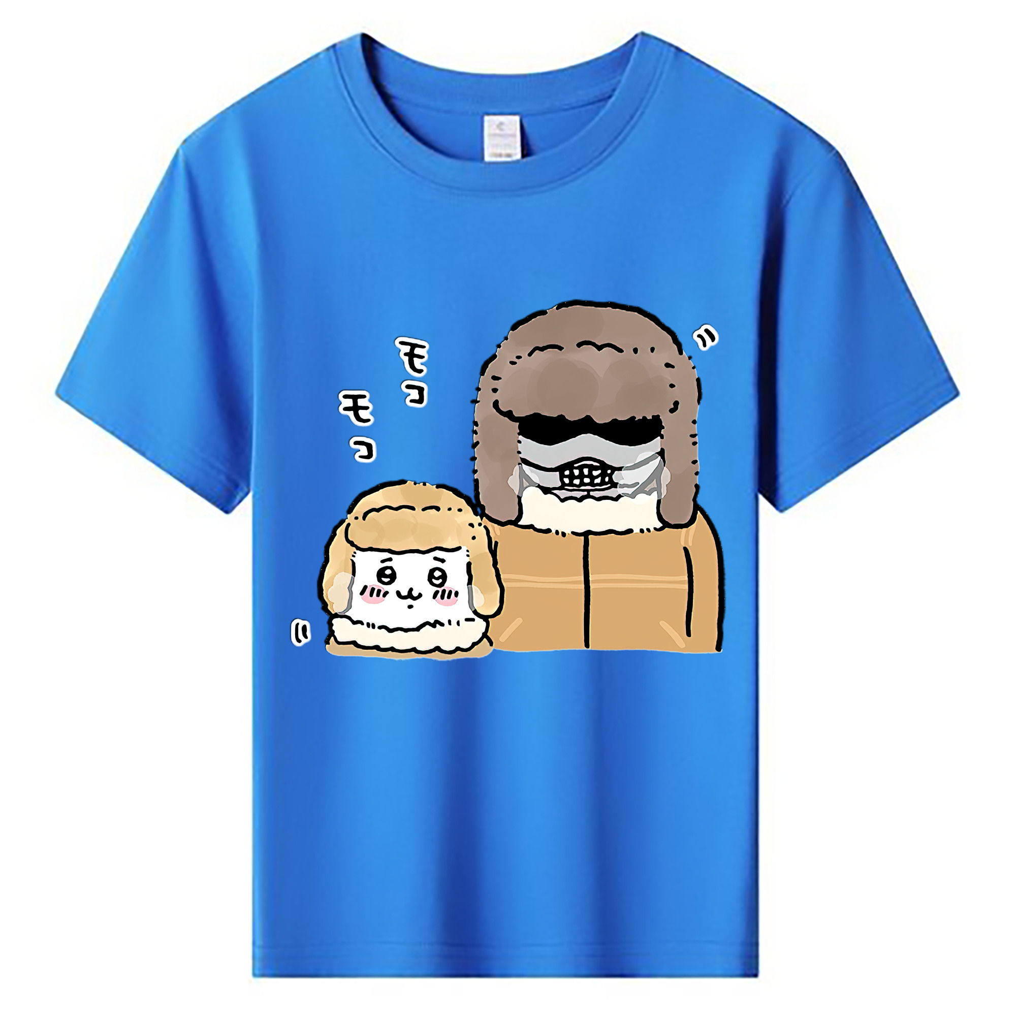 （画像用） ちいかわ 労働の鎧さん Chii-kawa Mr. Armor of Labor 綿100％キッズTシャツ（フロントプリント）